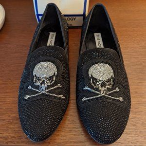 Steve Madded Rhinestone Skull Loafers